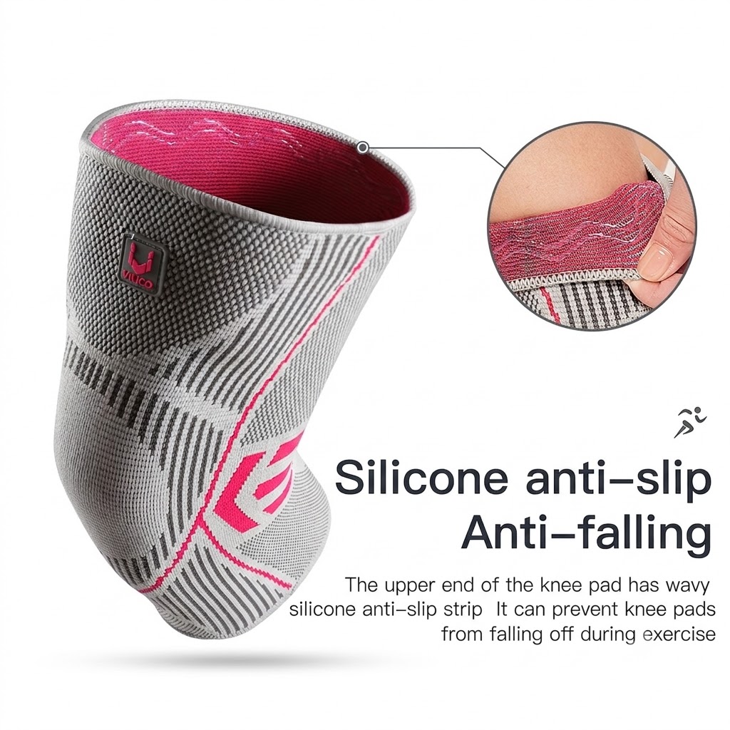 Knee Sleeve Pair - VILICO Sports Knee Pads, Non-Slip, Comfortable