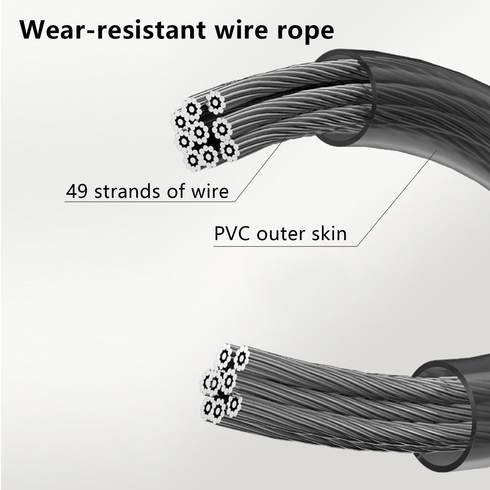 High-strength black PVC-coated - đánh giá và giá Skipping Rope Pvc