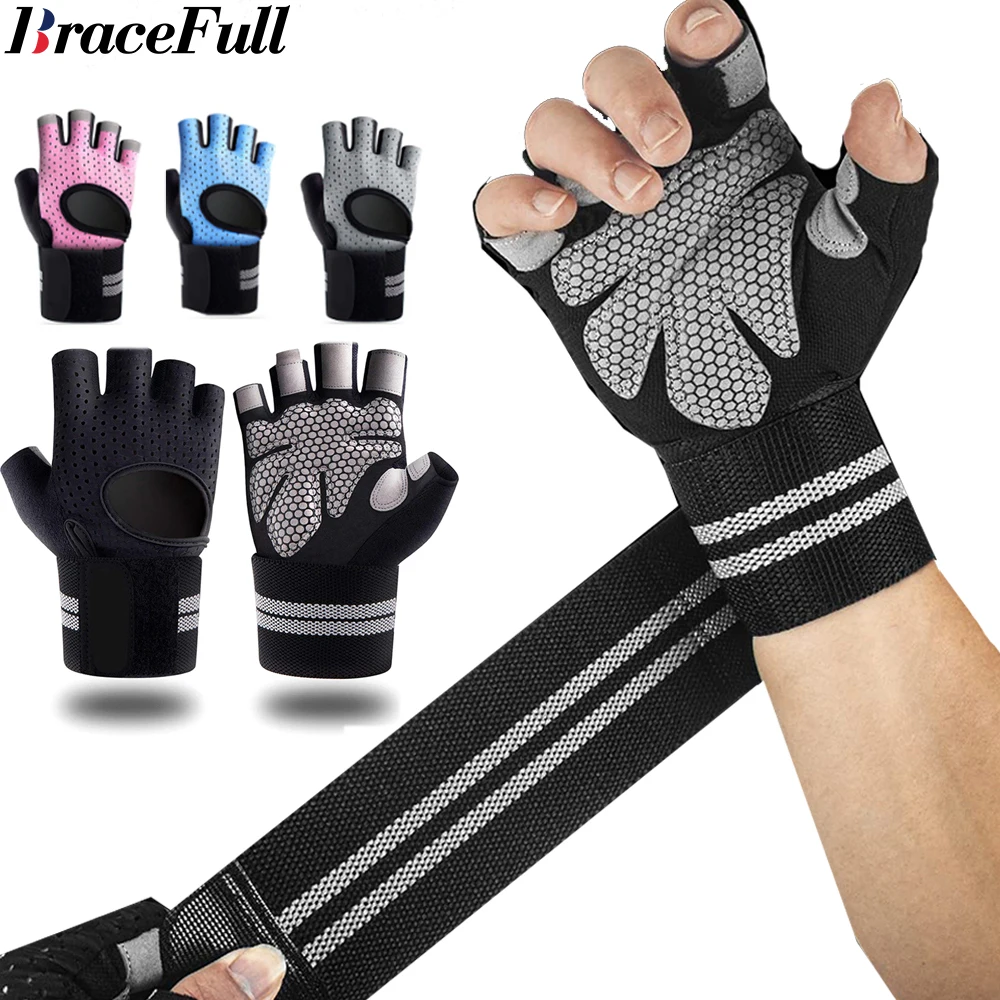 1Pair Half Finger Gym Fitness  - đánh giá và giá Wrist Wrap Support