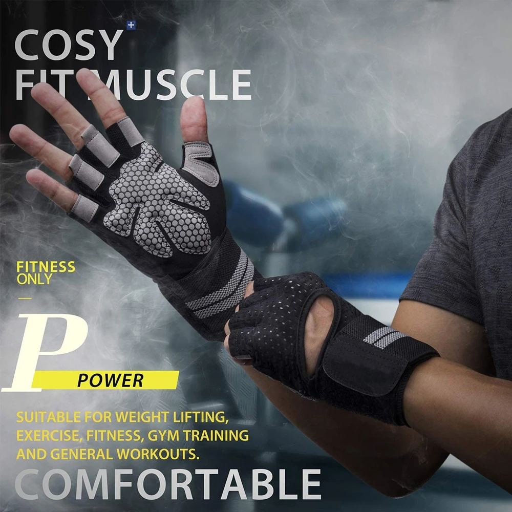 1Pair Half Finger Gym Fitness  - đánh giá và giá Wrist Wrap Support