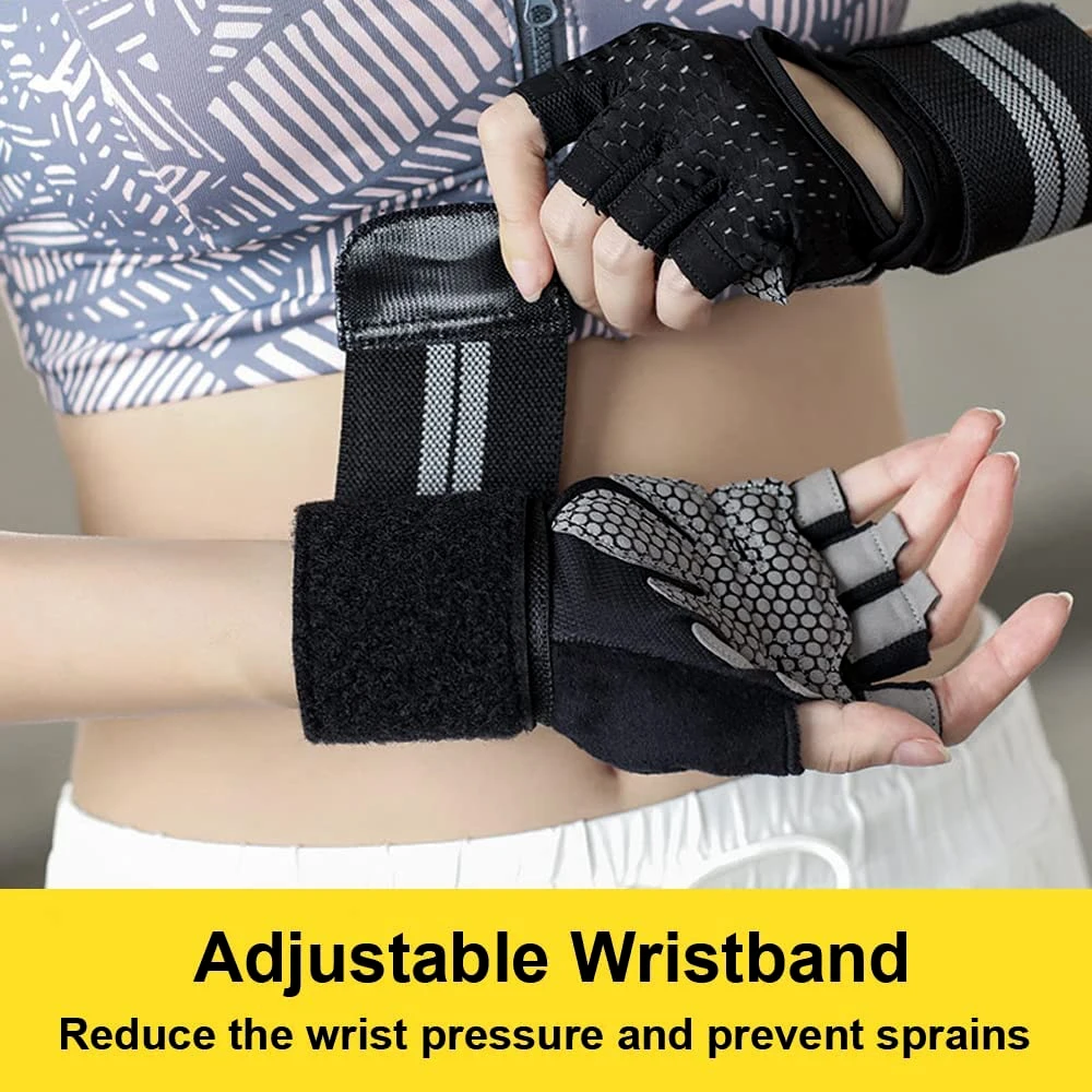 1Pair Half Finger Gym Fitness  - đánh giá và giá Wrist Wrap Support